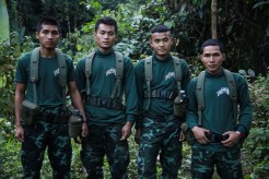 The team Poses for a team portrait. From Left to Right: Saw Sher K'paw Moo, Saw Htoo Htoo Wah, Lay Der Htoo, Saw Eh Htoo