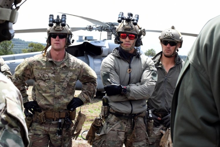 Special Forces operators getting the word