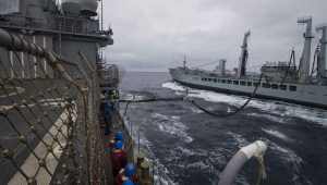 Two US Navy ships collide during underway replenishment operation