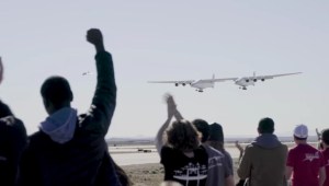 Watch: World's largest airplane, destined to launch rockets into space, takes first flight
