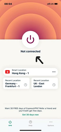 連接到安全的 ExpressVPN 伺服器